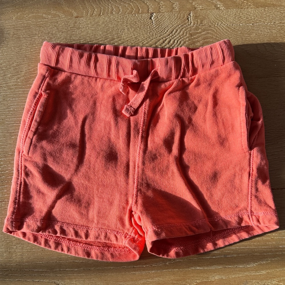 Zara Kids Coral Drawstring Lounge Shorts, Size 3-4 year
